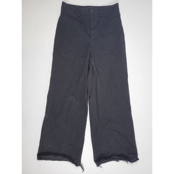 Frank And Oak‎ Black Womens 8Grunge Emo Punk Unhemmed Pants - Picture 1 of 12